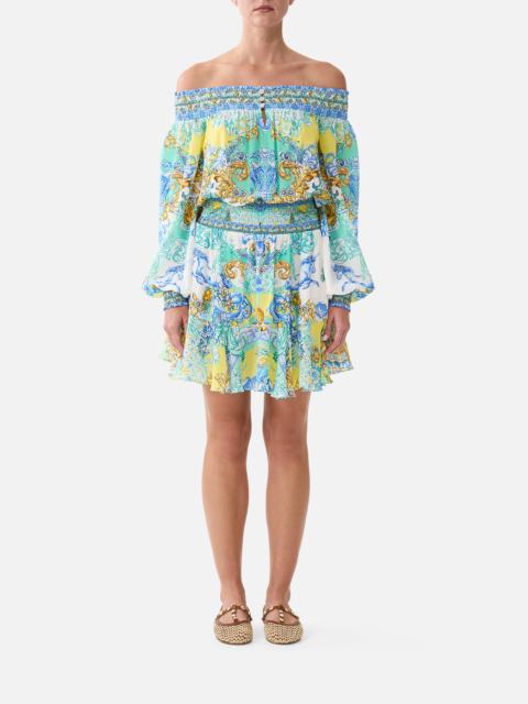 CAMILLA OFF SHOULDER SHORT DRESS DIAL UP THE TILES