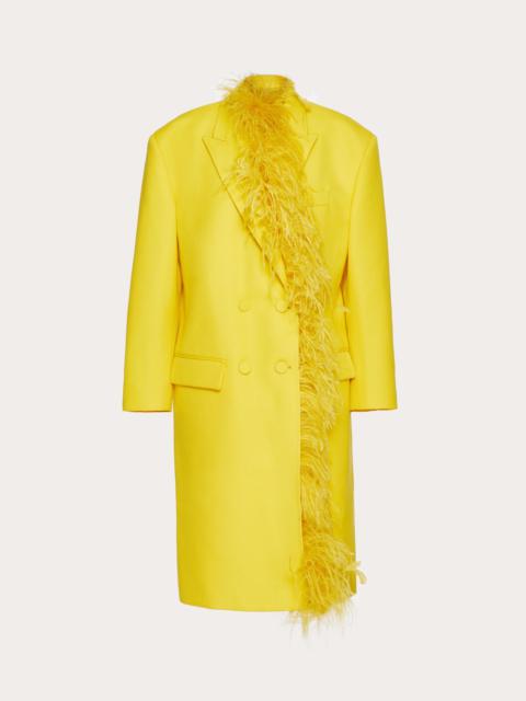 Valentino EMBROIDERED DRY TAILORING WOOL COAT