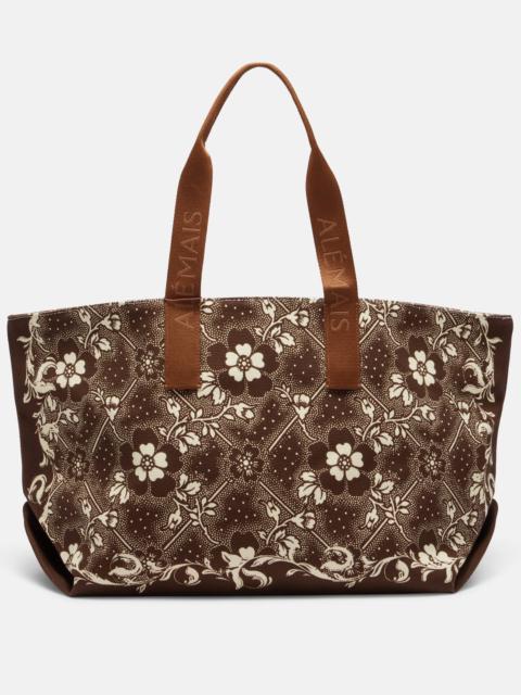 ALÉMAIS Floral canvas tote bag