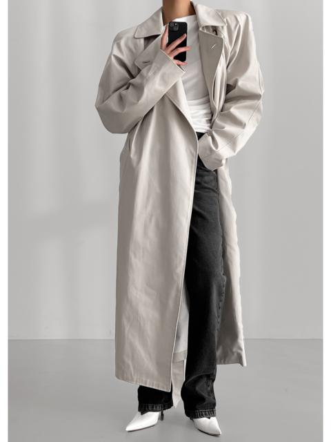 The Frankie Shop Marisol Box Shoulder Trench - Bone