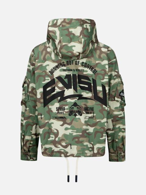 ALLOVER CAMOUFLAGE-PATTERN HOODED JACKET