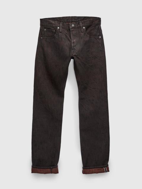 PER-EX-005-BK "Black x Persimmon Extra Slub" 15oz Rinsed Selvedge Denim - Slim Straight Fit