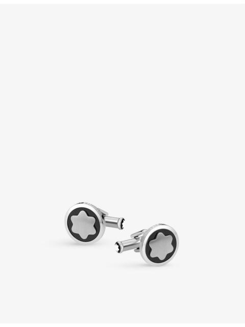 Montblanc Star stainless steel cufflinks