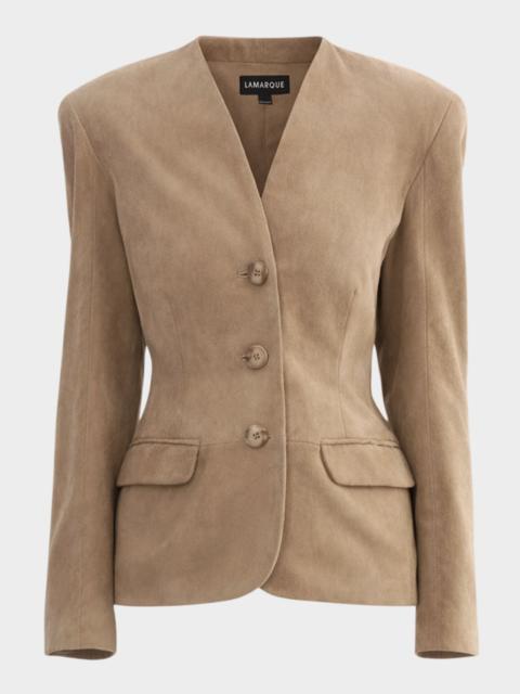 LAMARQUE Abitha Hourglass Suede Jacket