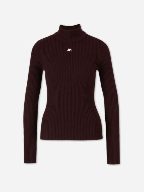 courrèges RIBBED JERSEY LOGO