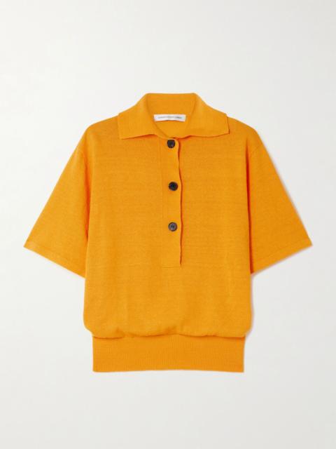 CHRISTOPHER ESBER Knitted polo shirt Orange