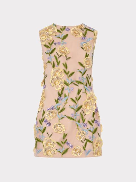 MILLY Ivette Embroidered Sequin Mini Dress