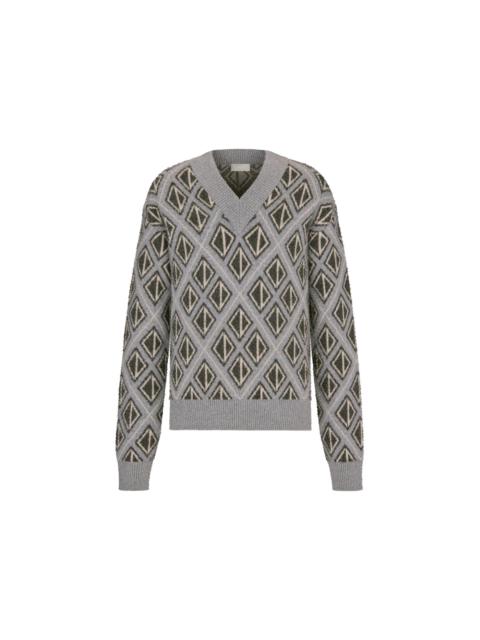 Dior Dior x CACTUS JACK Sweater with CD Diamond Motif Gray