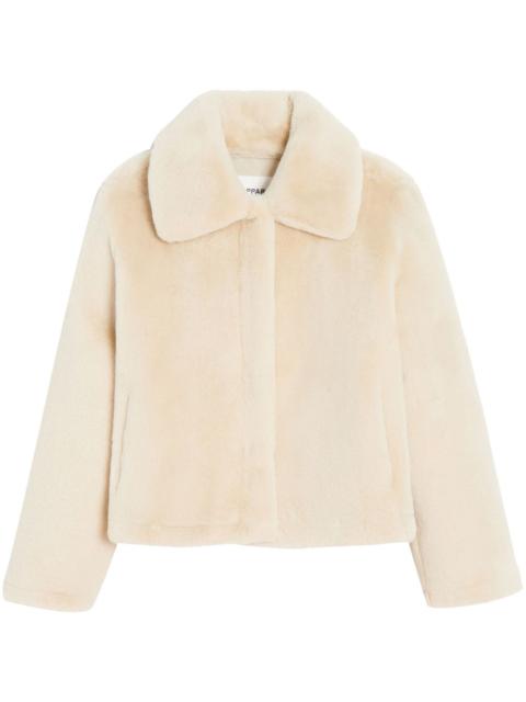 APPARIS wide-collar faux fur jacket