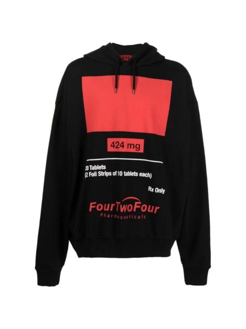 424 logo-print pullover hoodie