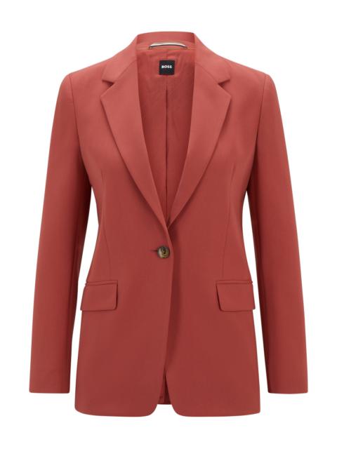BOSS REGULAR-FIT JACKET IN CREASE-RESISTANT CREPE
