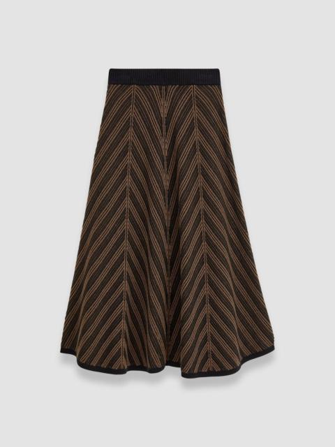 JOSEPH Chevron Ribbed Skirt