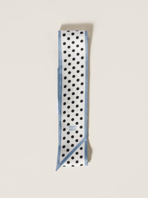 Printed twill scarf
