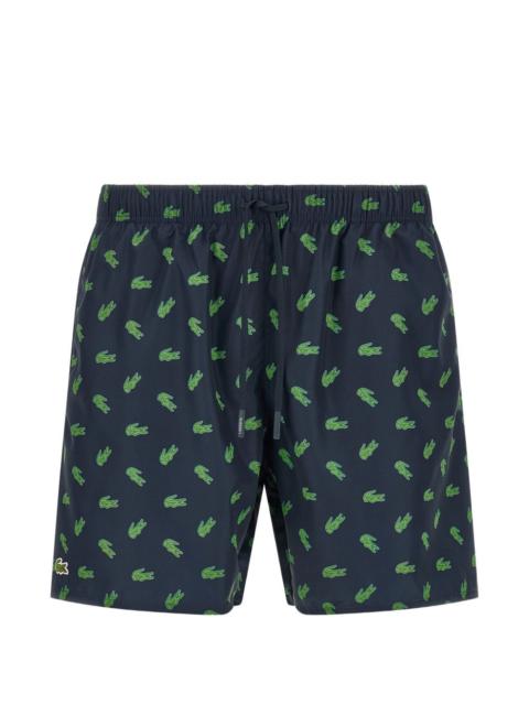 LACOSTE logo-patch swim shorts