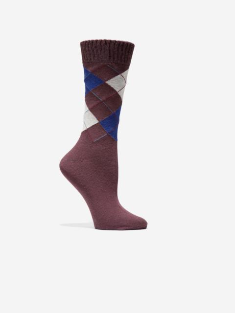 COLE HAAN Women's Argyle Casual Crew Socks