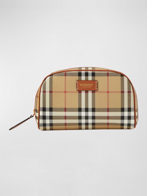 Burberry Small Check Zip Cosmetic Pouch Bag