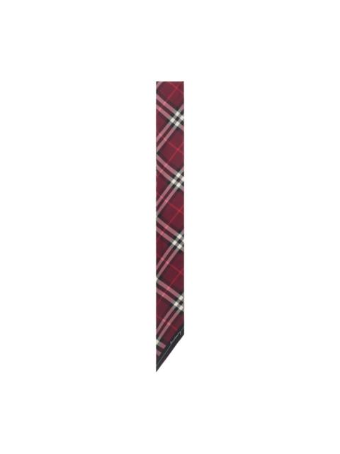 Burberry checked silk scarf