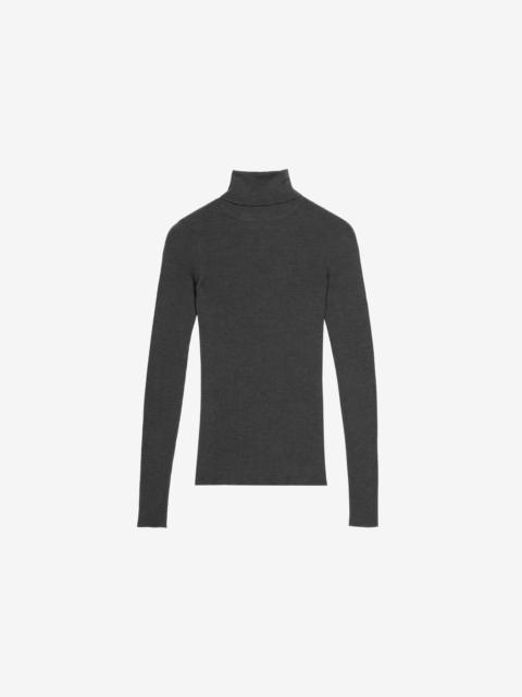 The Frankie Shop Utica Thin Turtleneck Sweater - Dark Grey Melange