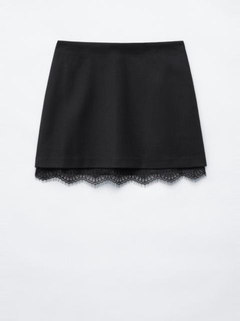 & Other Stories Lace-Trim Mini Skirt