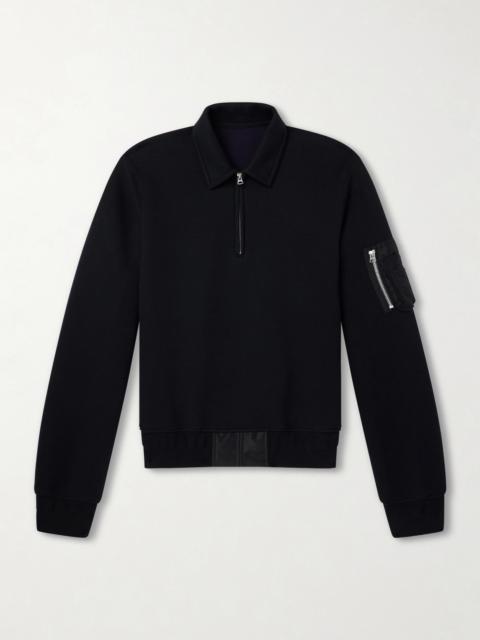 sacai Cotton-Blend Half-Zip Sweater