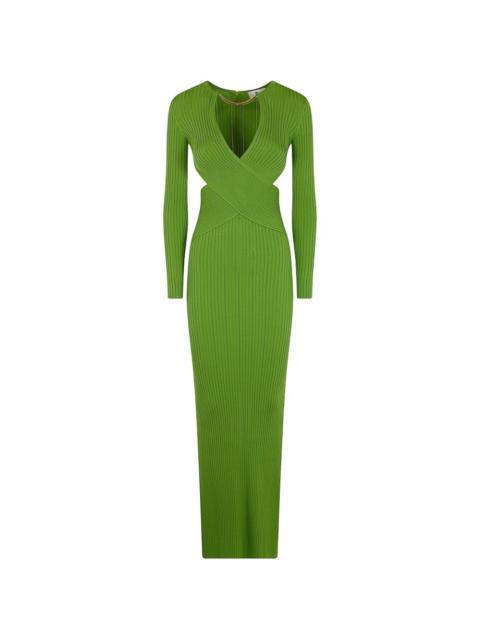 ELISABETTA FRANCHI cut-out V-neck maxi dress