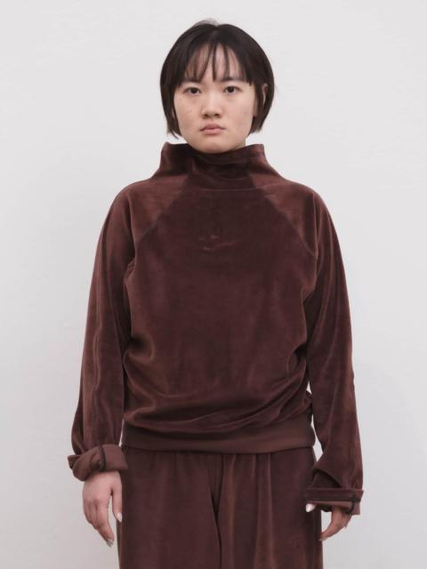 BASERANGE Fold Turtleneck - Organic Cotton Velour
