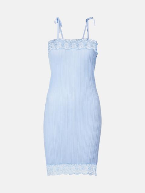 Chloé Lace-trimmed wool slip dress