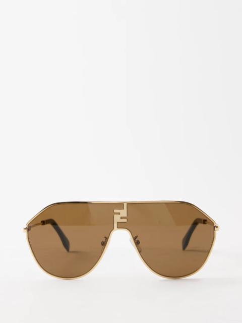 FENDI FF Match metal aviator sunglasses