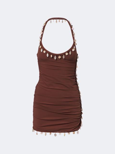 CHRISTOPHER ESBER Beach Quartz embellished jersey minidress