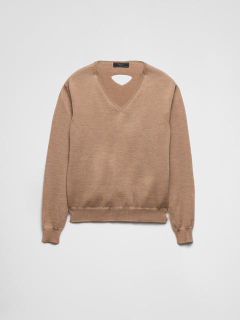 Prada V-neck wool sweater