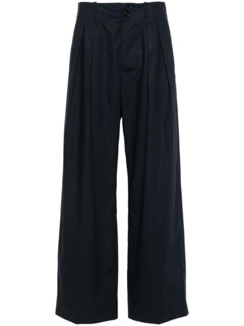 Plan C pleated straight-leg trousers