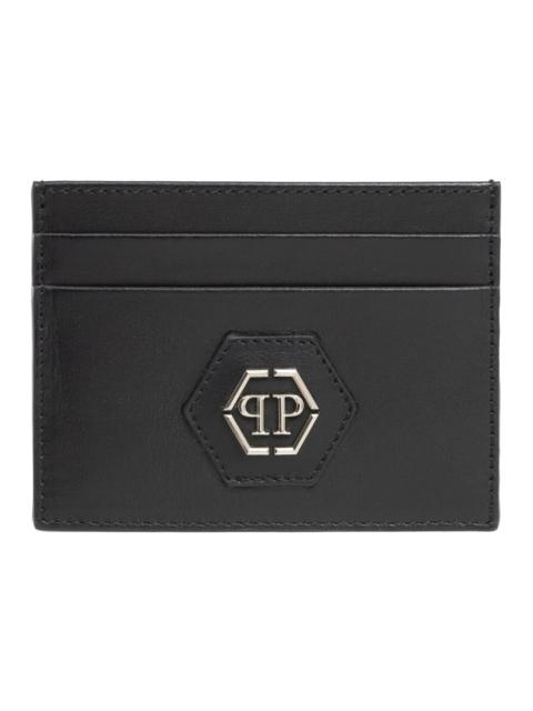 PHILIPP PLEIN HEXAGON CARD HOLDER WITH LOGO