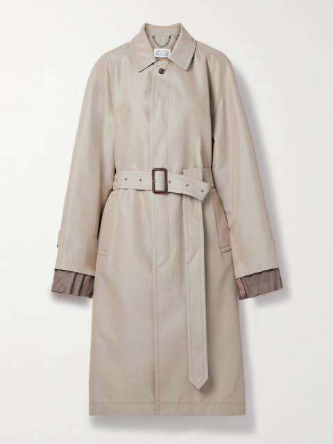 Maison Margiela Belted Cotton-blend Gabardine Trench Coat