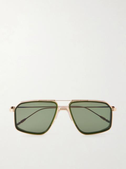 JACQUES MARIE MAGE Jagger Aviator-Style Gold-Tone Titanium Sunglasses