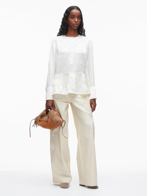 3.1 Phillip Lim Floral Jacquard Fray Hem Blouse