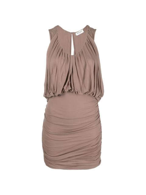 ワンピース Saint Laurent Biscuit cupro mini dress (731056Y5G98 5762) Saint Laurent Biscuit Cupro Mini Dress | italist