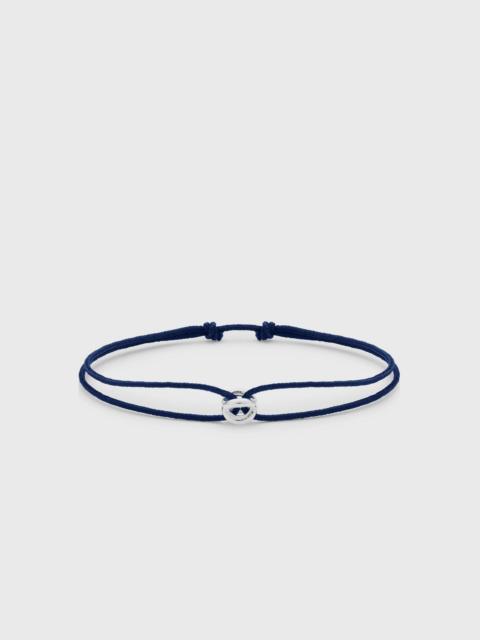 le gramme 1g polished sterling silver navy entrelacs cord bracelet