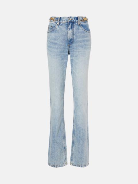 High-rise slim jeans