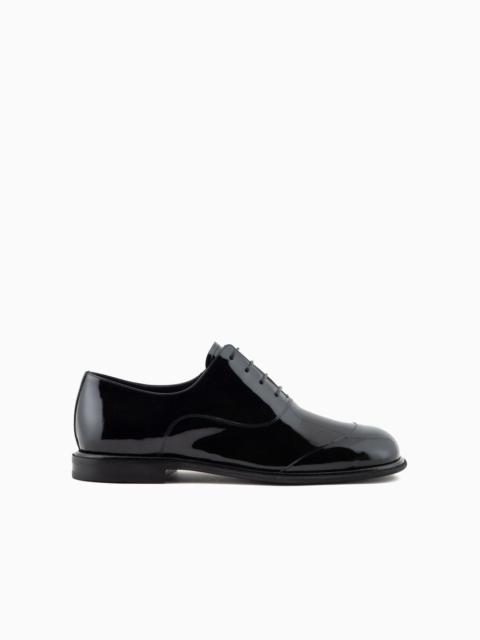 GIORGIO ARMANI Patent-leather Derby shoes