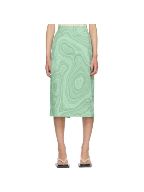 Green Natali Midi Skirt