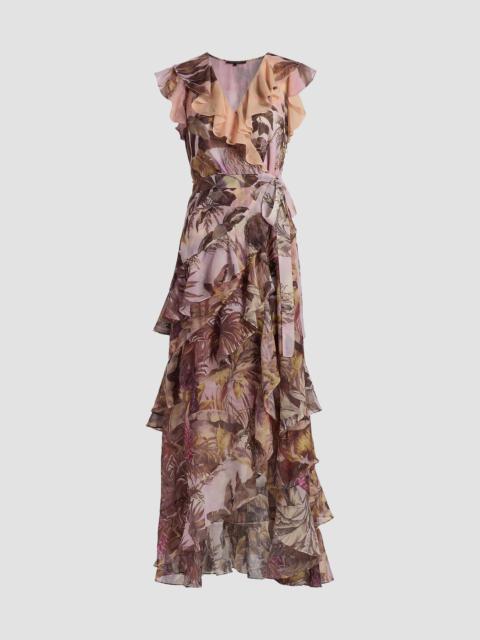 KOBI HALPERIN Women's Elanor Printed Ruffle Maxi Dress - Light Pink Multi