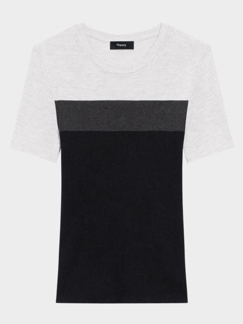 Theory Washable Silk Basic Tee