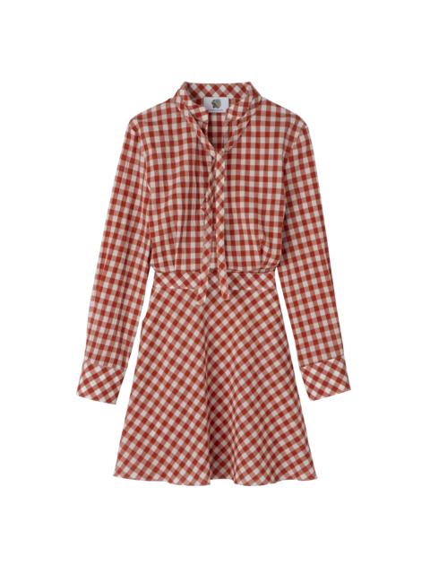 Longchamp Dress Bark - Vichy jacquard