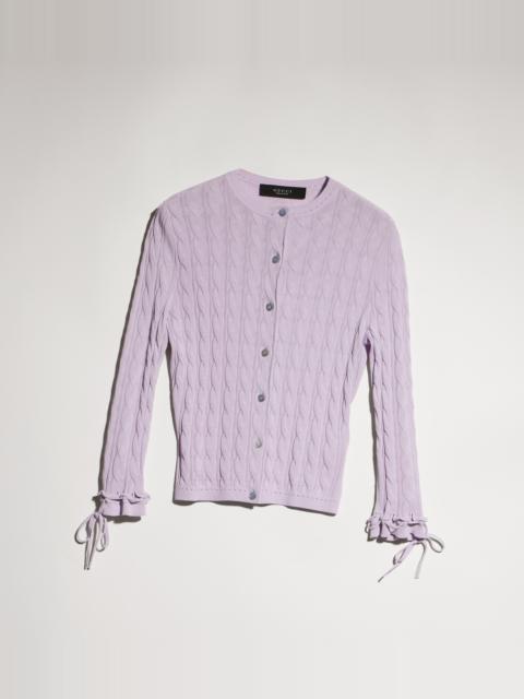 GUCCI Braided cotton blend cardigan