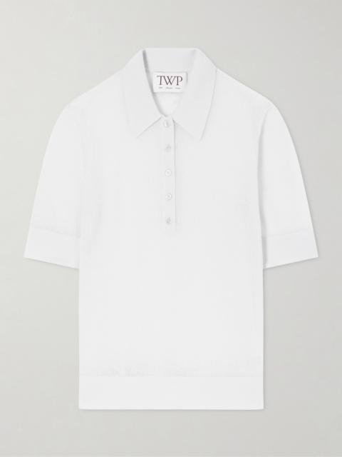 TWP Open-knit Cashmere Polo Shirt