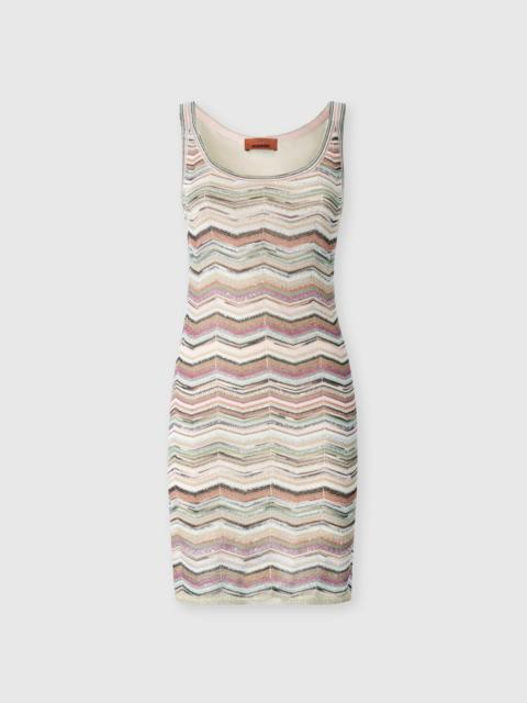 Missoni Chevron knit mini dress with sequins