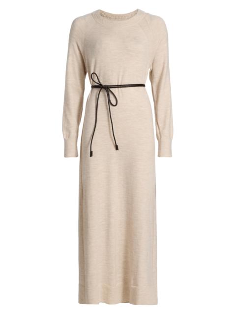 rag & bone Women's Loren Wool-Blend Self-Belt Maxi Dress - Ivory