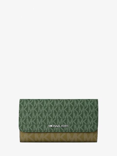 MICHAEL KORS Jet Set Travel Signature Logo Tri-Fold Wallet