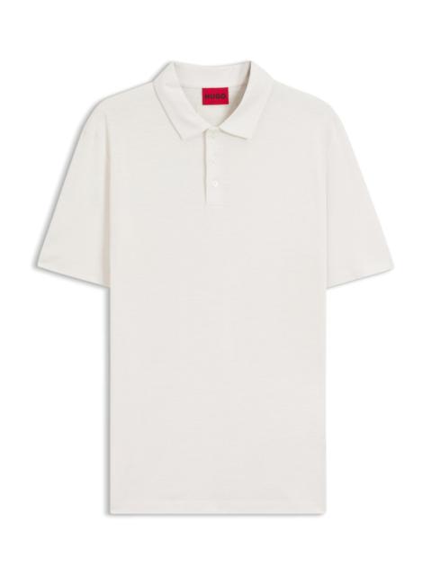 HUGO SLUB-INTERLOCK POLO SHIRT IN A SLIM FIT