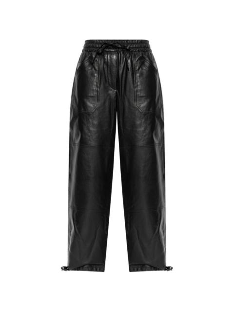 Jil Sander drawstrings leather trousers
